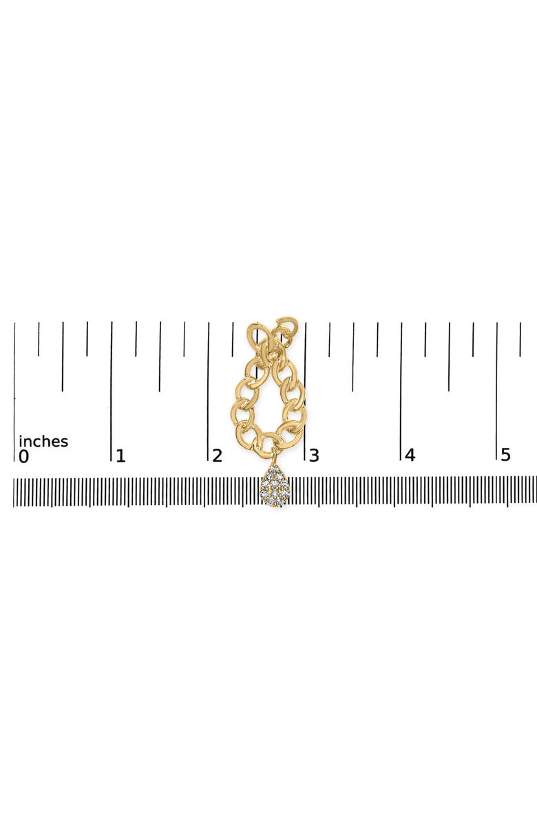 Haus of Brilliance 14K Yellow Gold Plated Silver 1/10 Cttw Diamond Chain Link Teardrop Earrings, Alternate, color, Yellow