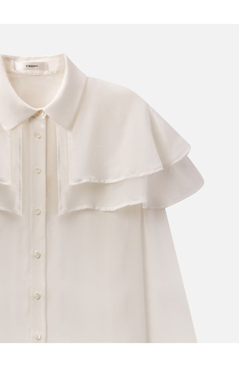 FRAME The Silk Cape Button-Up Shirt, Alternate, color, Cream