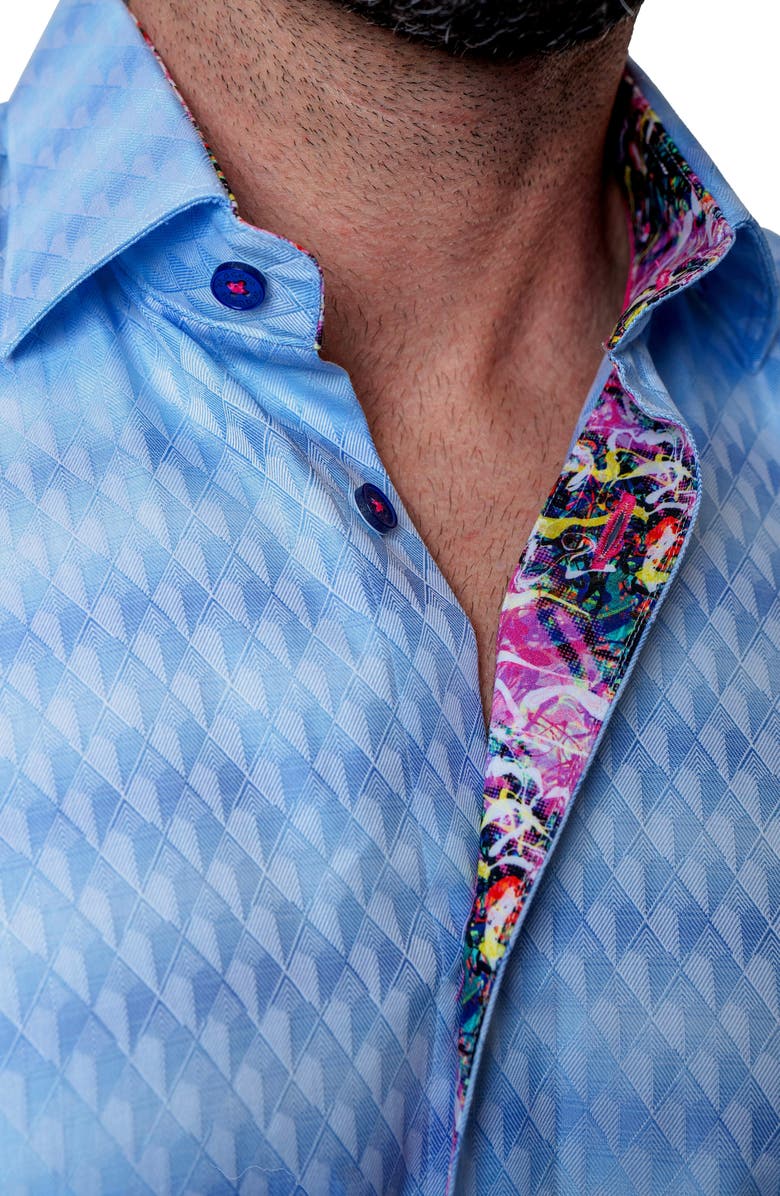 Maceoo Fibonacci Diamonds Regular Fit Cotton Button-Up Shirt, Alternate, color, 