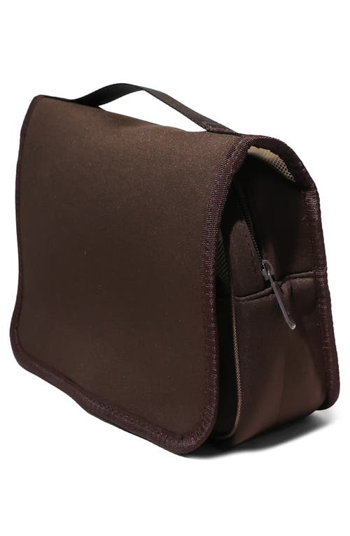 Pop Ups Brand Neoprene Water Resistant Hanging Toiletry Case In Brown
