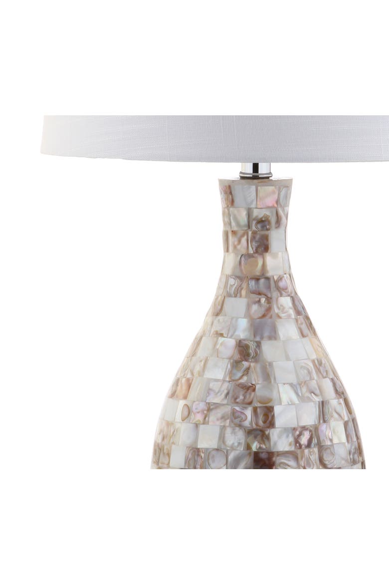 Verna 26.5" Seashell LED Table Lamp, Ivory/Beige, Alternate, color, Ivory/Beige