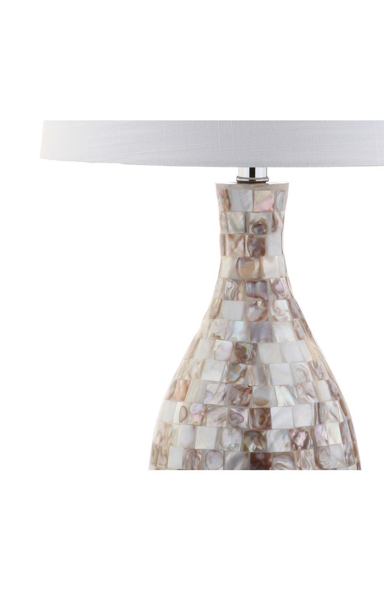 JONATHAN Y Verna 26.5" Seashell LED Table Lamp, Ivory/Beige, Alternate, color, Ivory/Beige
