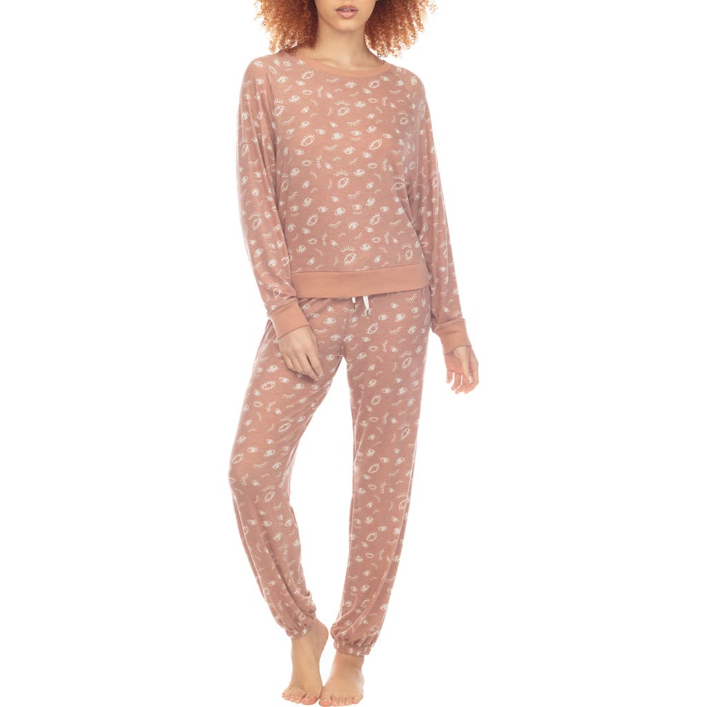 Honeydew Intimates Star Seeker Brushed Jersey Pajamas In Brown