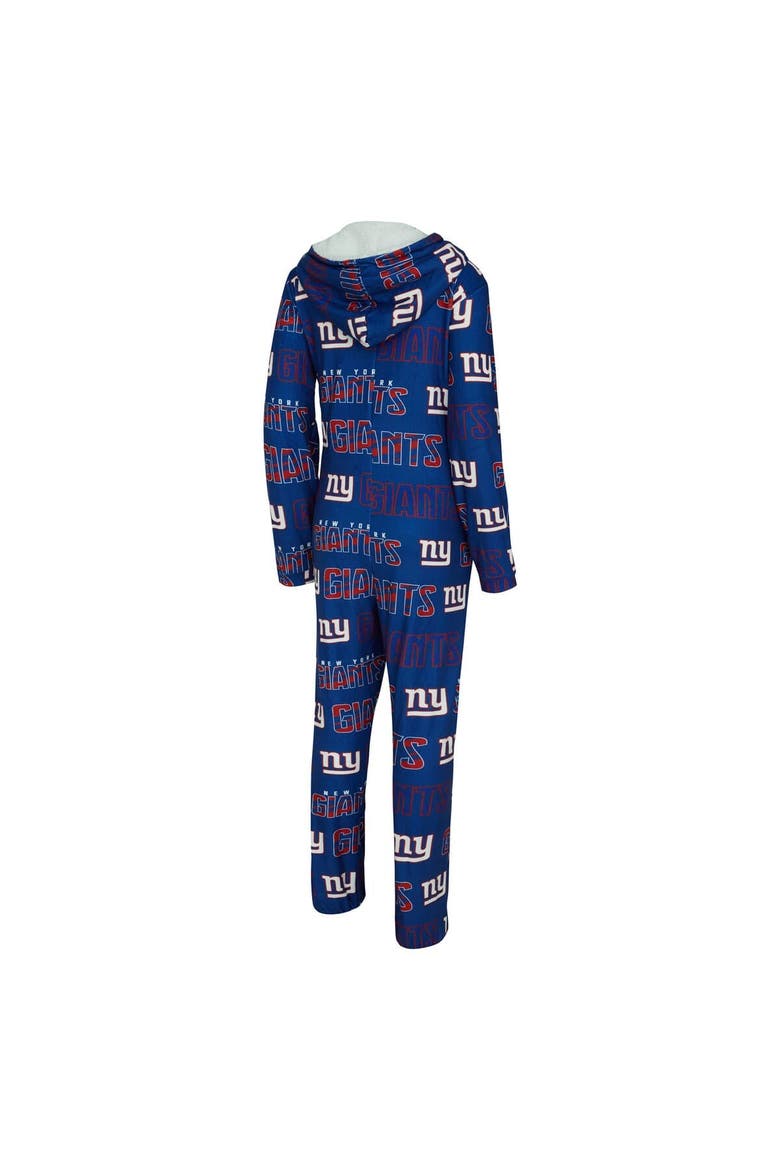 Women's Concepts Sport  Royal New York Giants Roadway Allover Print Microfleece Full-Zip Union Suit, Alternate, color, Royal