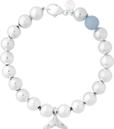 Emma Rae Women's Sterling Silver & Gemstone "Whale Tail" Bead Bracelet