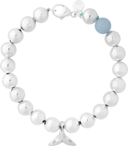 Emma Rae Women's Sterling Silver & Gemstone "Whale Tail" Bead Bracelet