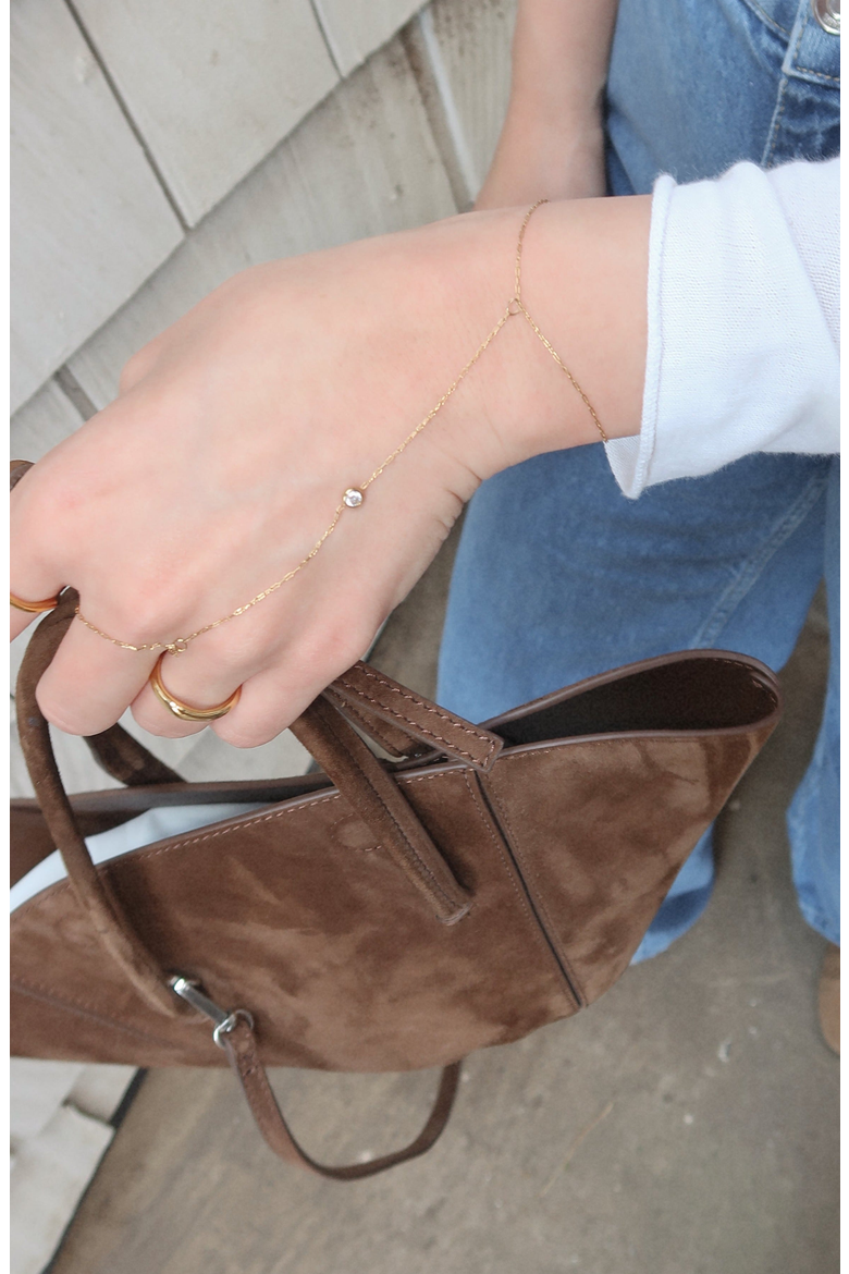 Bezel Hand Chain, Alternate, color, Clear
