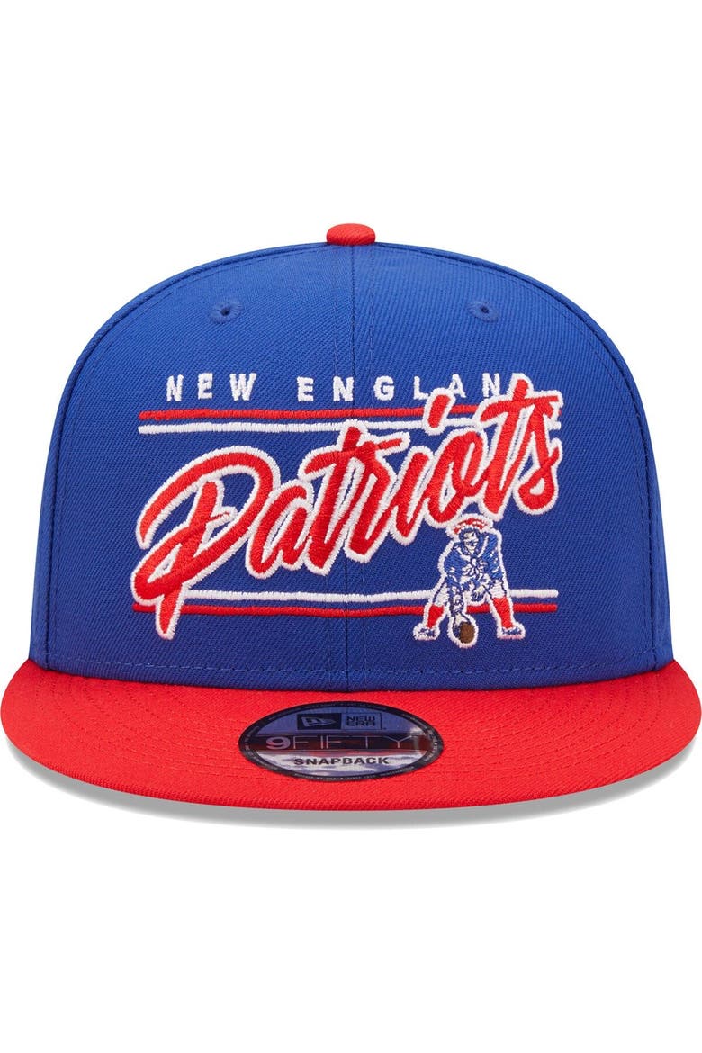 Men's New Era Royal/Red New England Patriots Team Script 9FIFTY ...