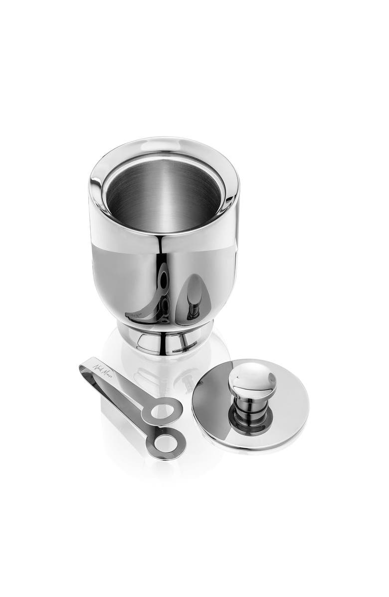 Nick Munro Trombone Ice Bucket & Tongs, Alternate, color, Silver