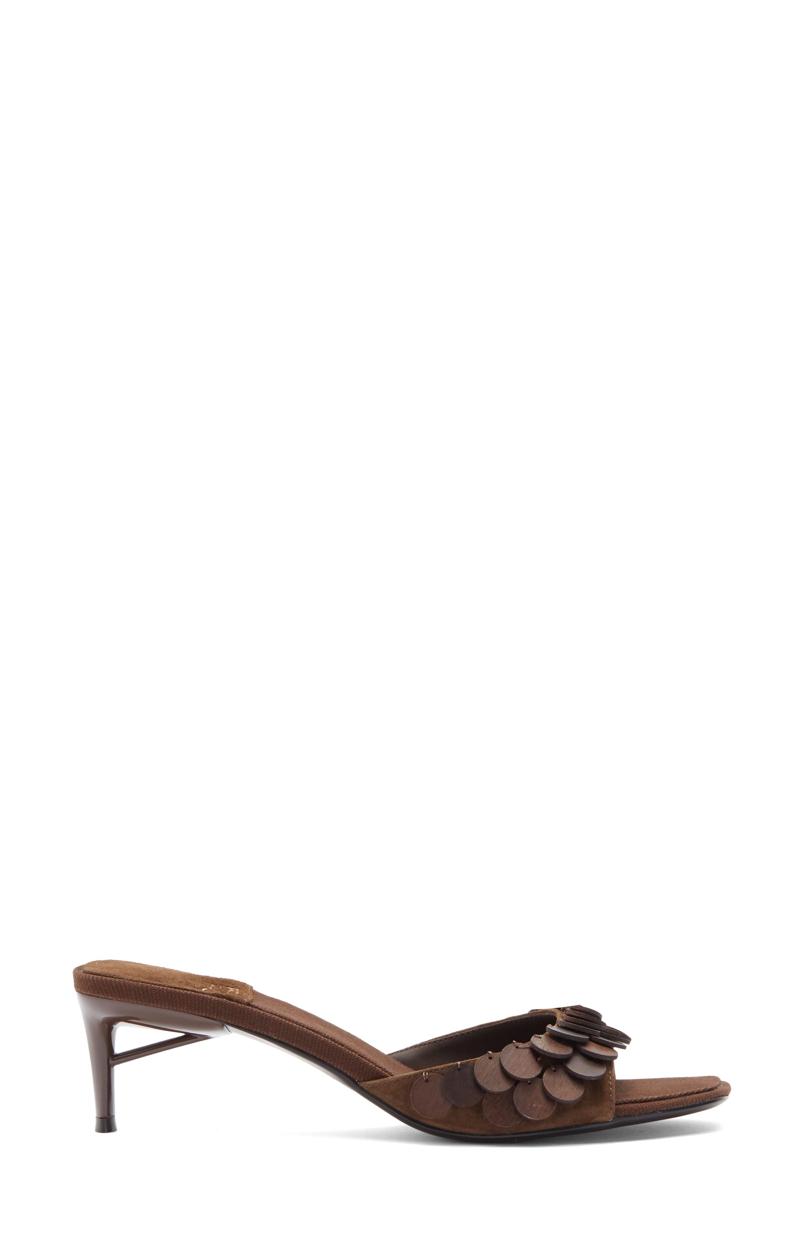 Jeffrey Campbell Islara Kitten Heel Slide Sandal, Alternate, color, Brown Combo