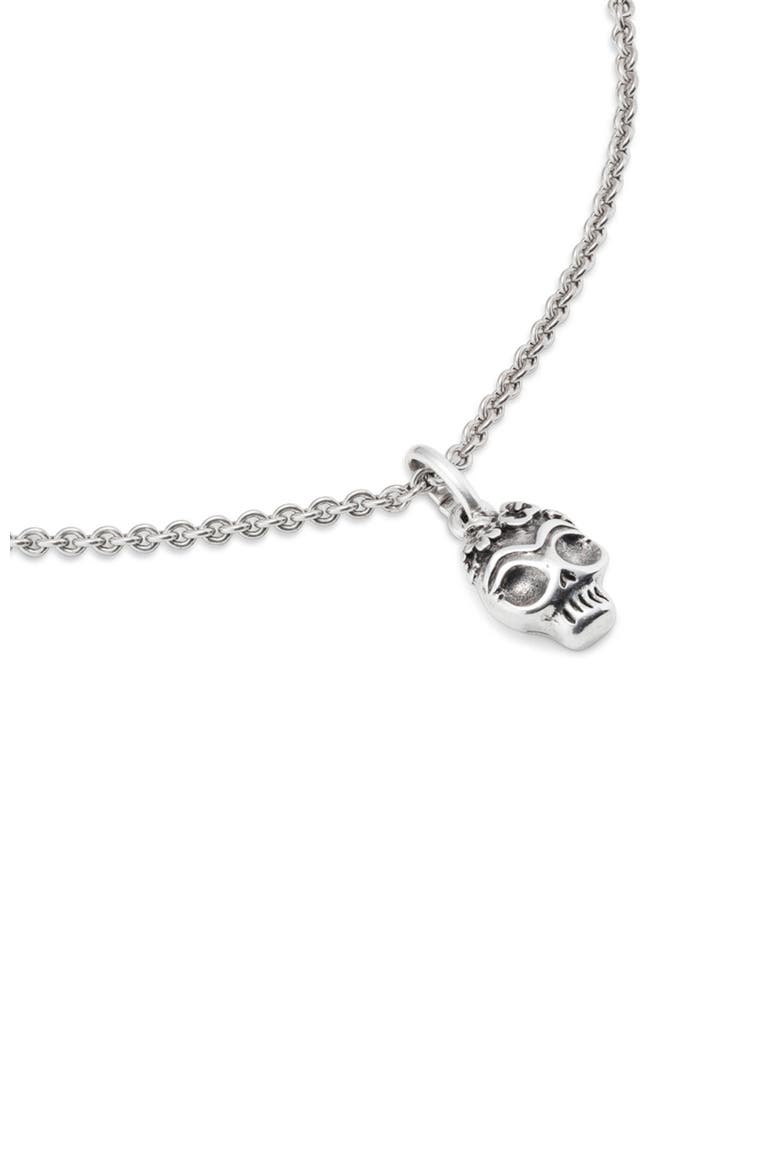 Sterling Silver Plated Skull Charm, Alternate, color, Silver