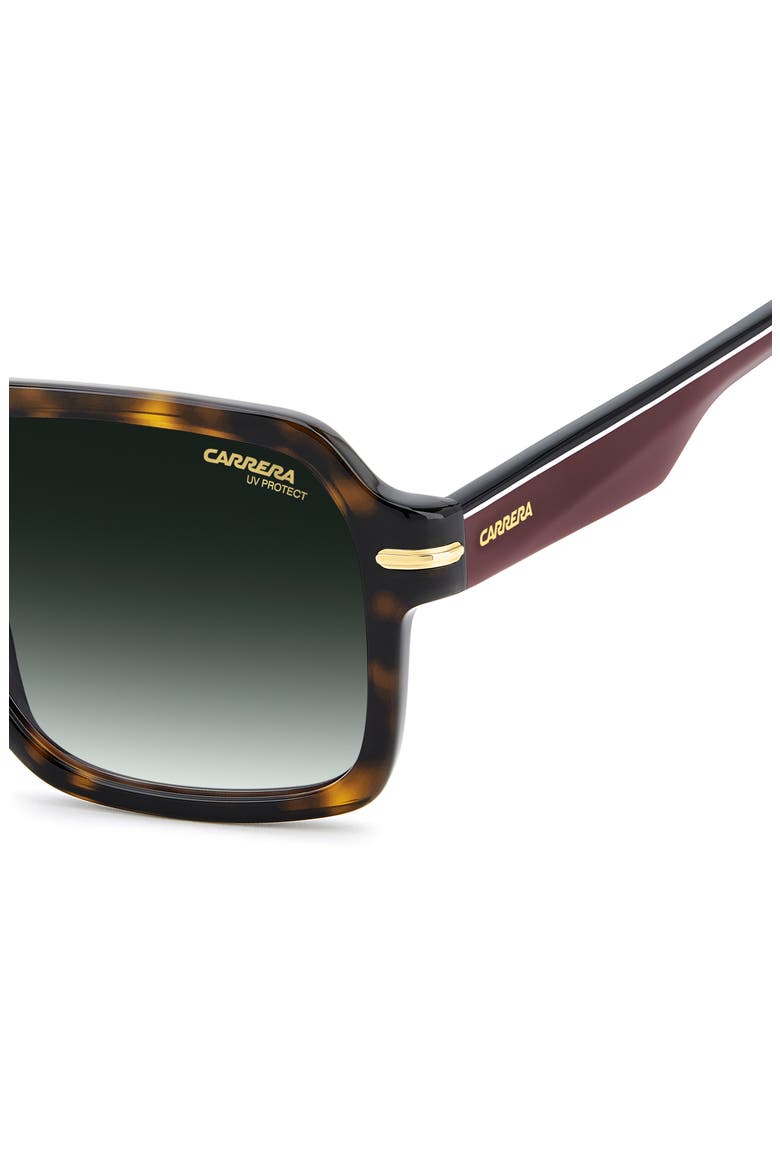 56mm Gradient Square Sunglasses, Alternate, color, HAVANA/ GREEN SHADED