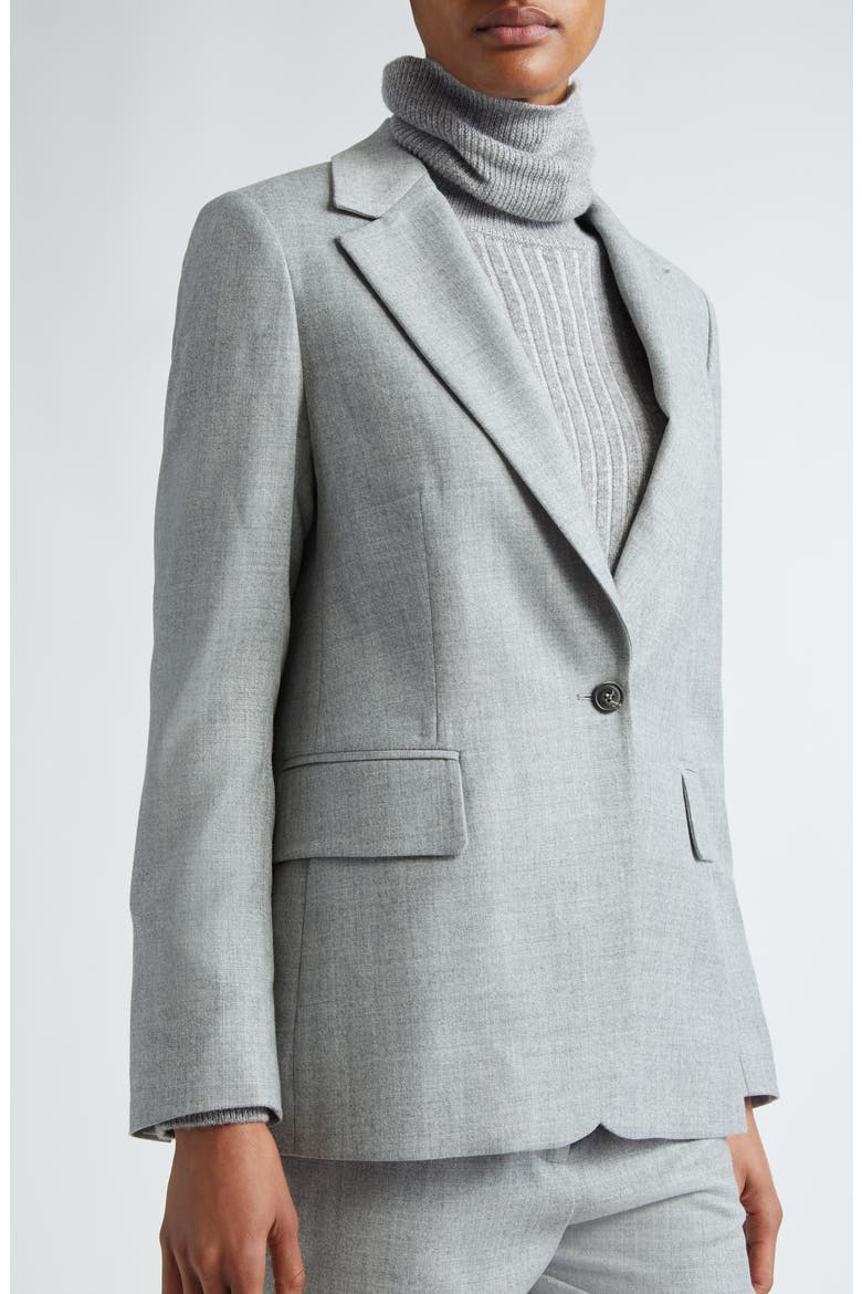 Sparkle Wool Blend Blazer, Alternate, color, GREY