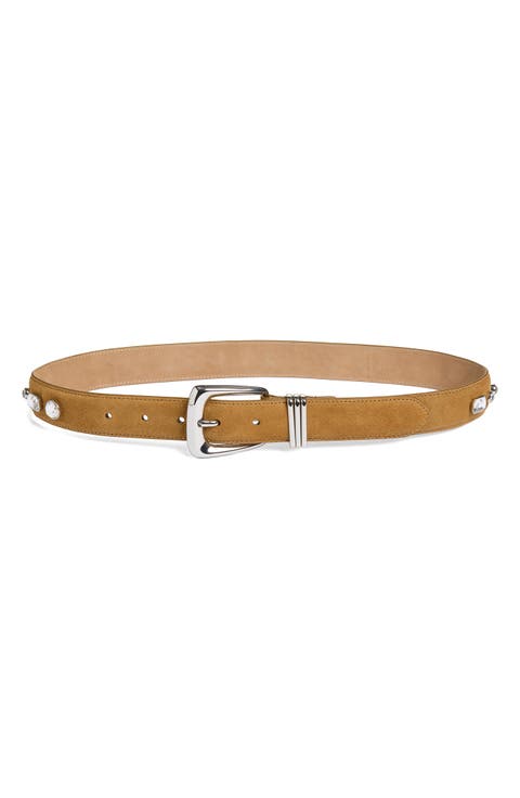Crystal Arch Suede Belt