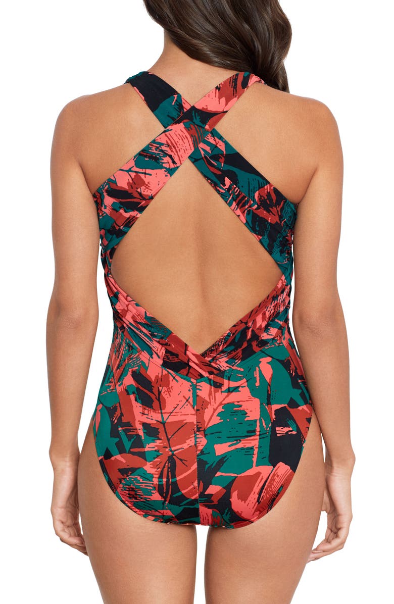 Magicsuit<sup>®</sup> Livin' Nico Ruched One-Piece Swimsuit, Alternate, color, 