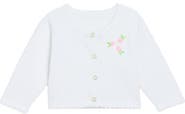 Pippa & Julie Rosebud Embroidered Cotton Cardigan