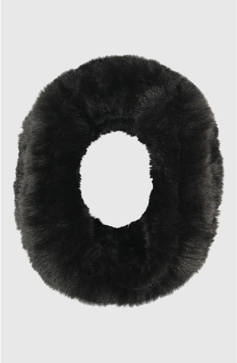Lyla Grant Fur-Free Rex Rabbit (Faux Fur) Knit Cowl, Alternate, color, Black