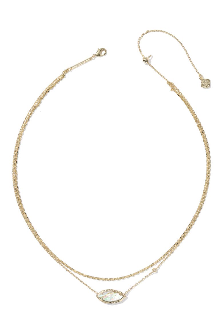 Ophelia Multistrand Necklace, Alternate, color, GOLD IRIDESCENT ABALONE