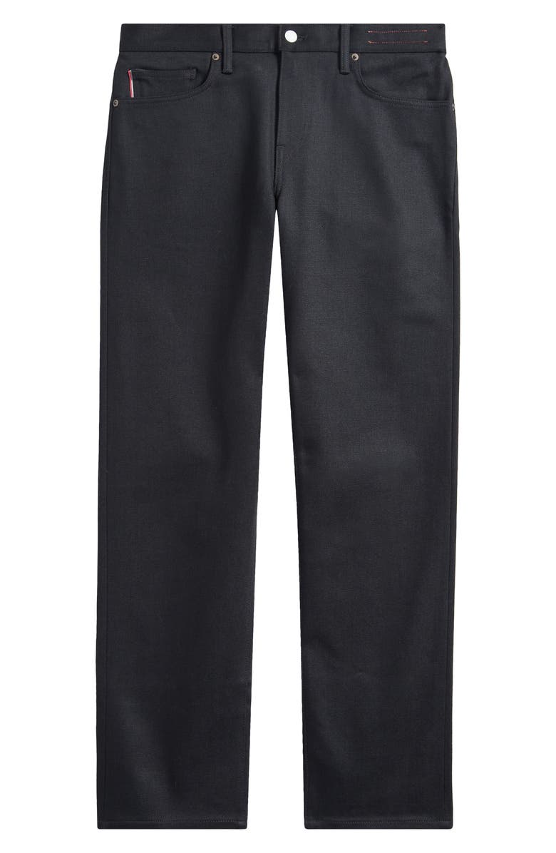 HIROSHI KATO The Barrel Classic Straight Leg 14-Ounce Stretch Selvedge Jeans, Alternate, color, Black Raw