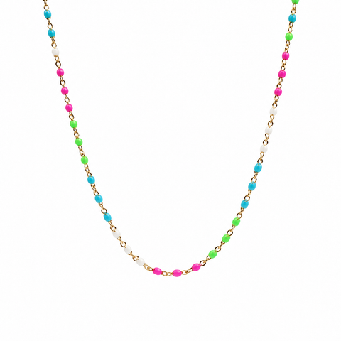 Dayton Rainbow Enamel Gold Filled Necklace