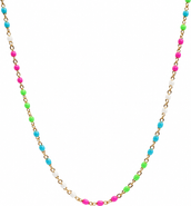 Bowood Lane Dayton Rainbow Enamel Gold Filled Necklace