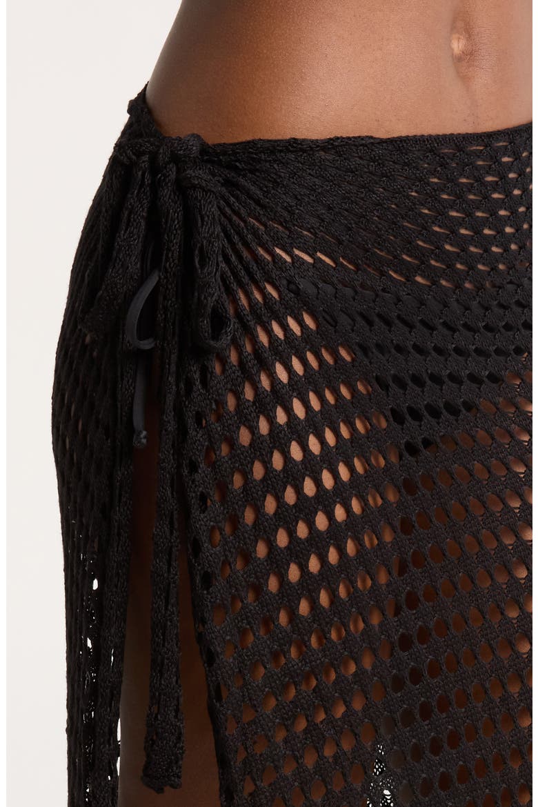 Open Stitch Cover-Up Skirt, Alternate, color, BLACK