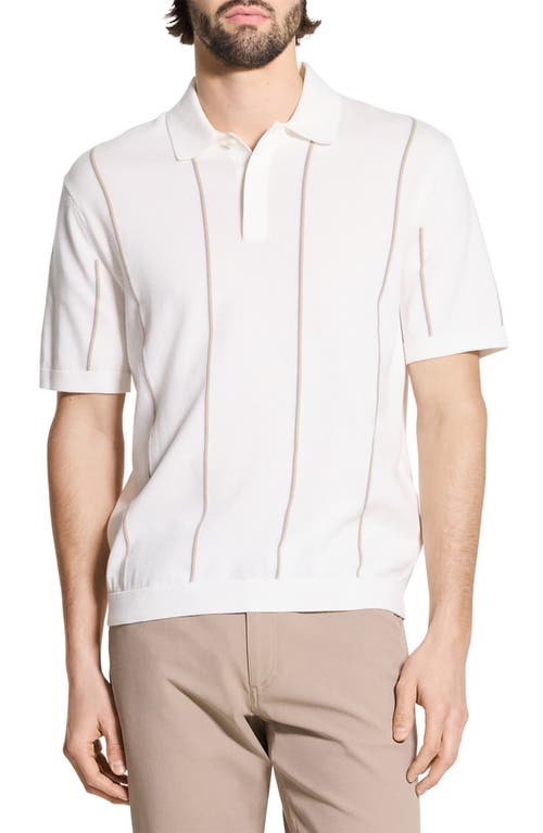 Theory Regular Fit Short Sleeve Striped Polo Sweater