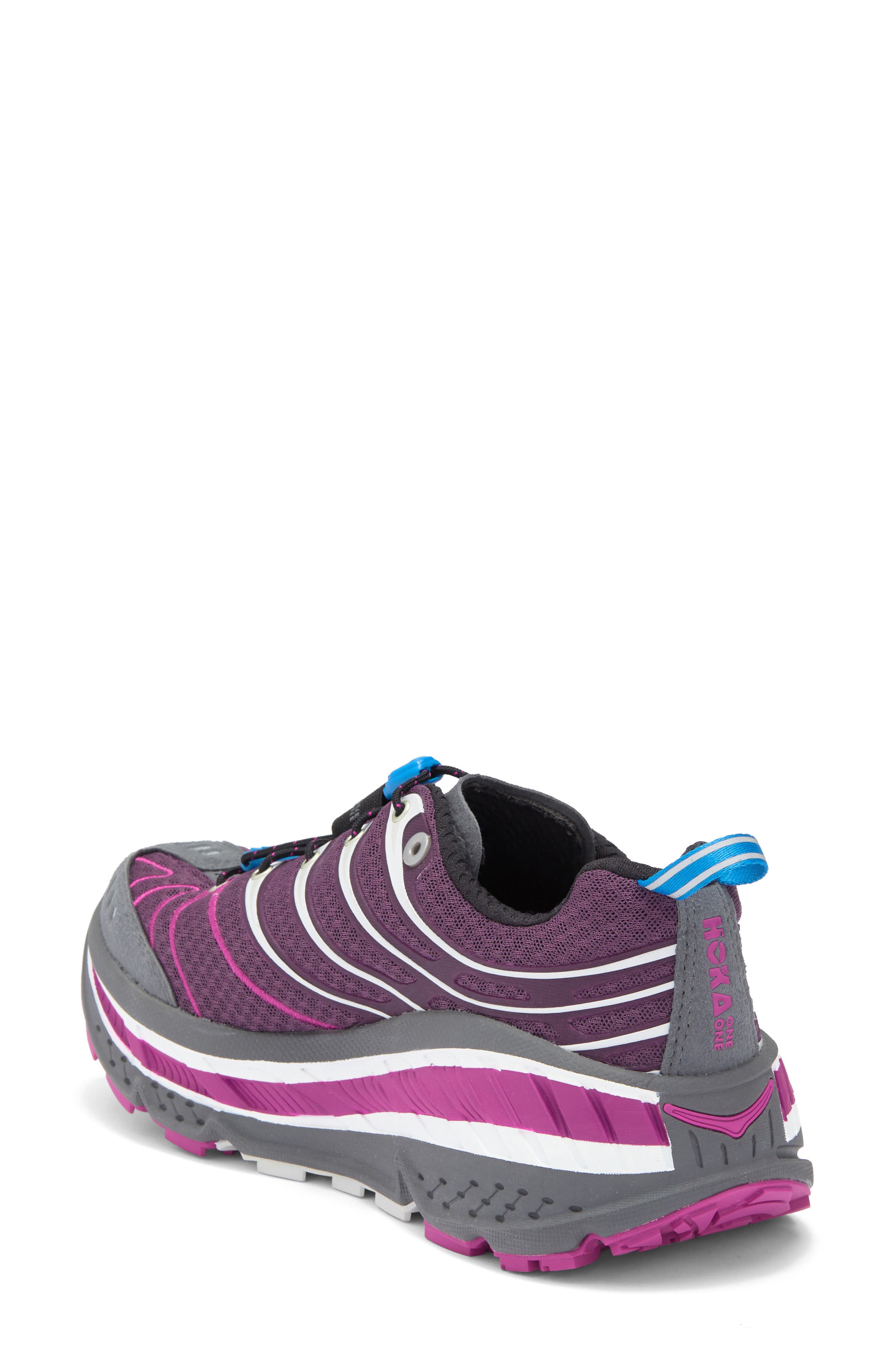 HOKA Stinson Evo OG Running Shoe, Alternate, color, Aubergine / Fuchsia