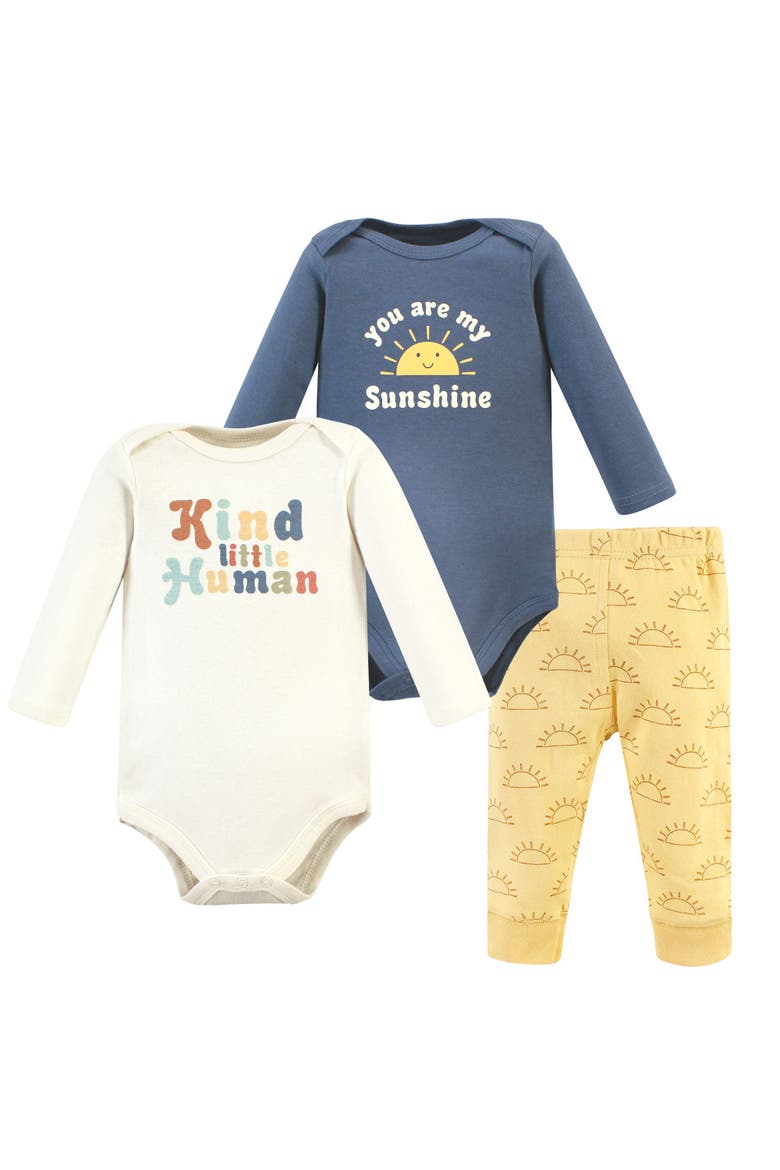Cotton Bodysuit and Pant Set, Main, color, Kind Human Long Sleeve
