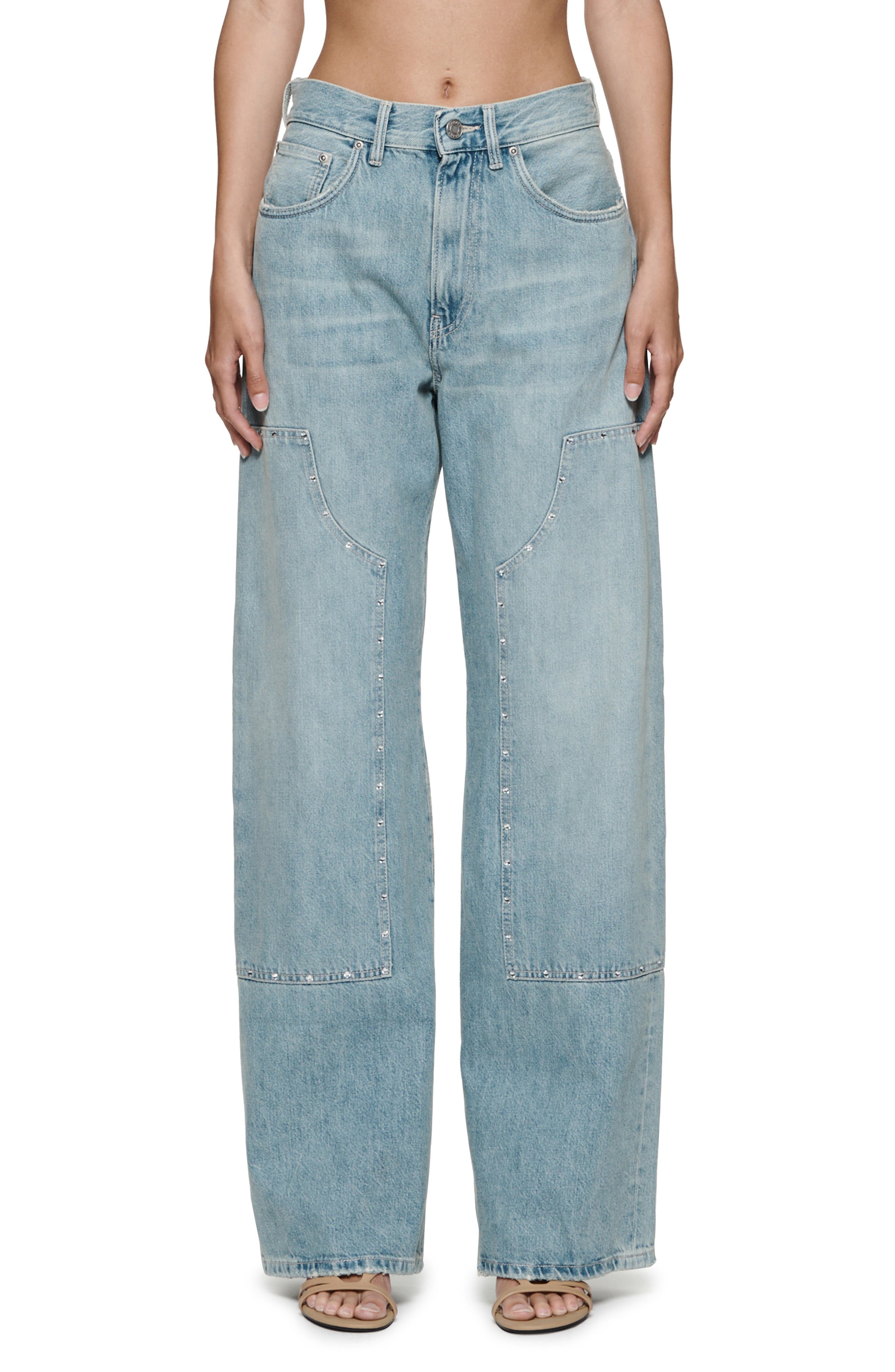 PURPLE BRAND Bling Wide Leg Carpenter Jeans (Women) | Nordstromrack