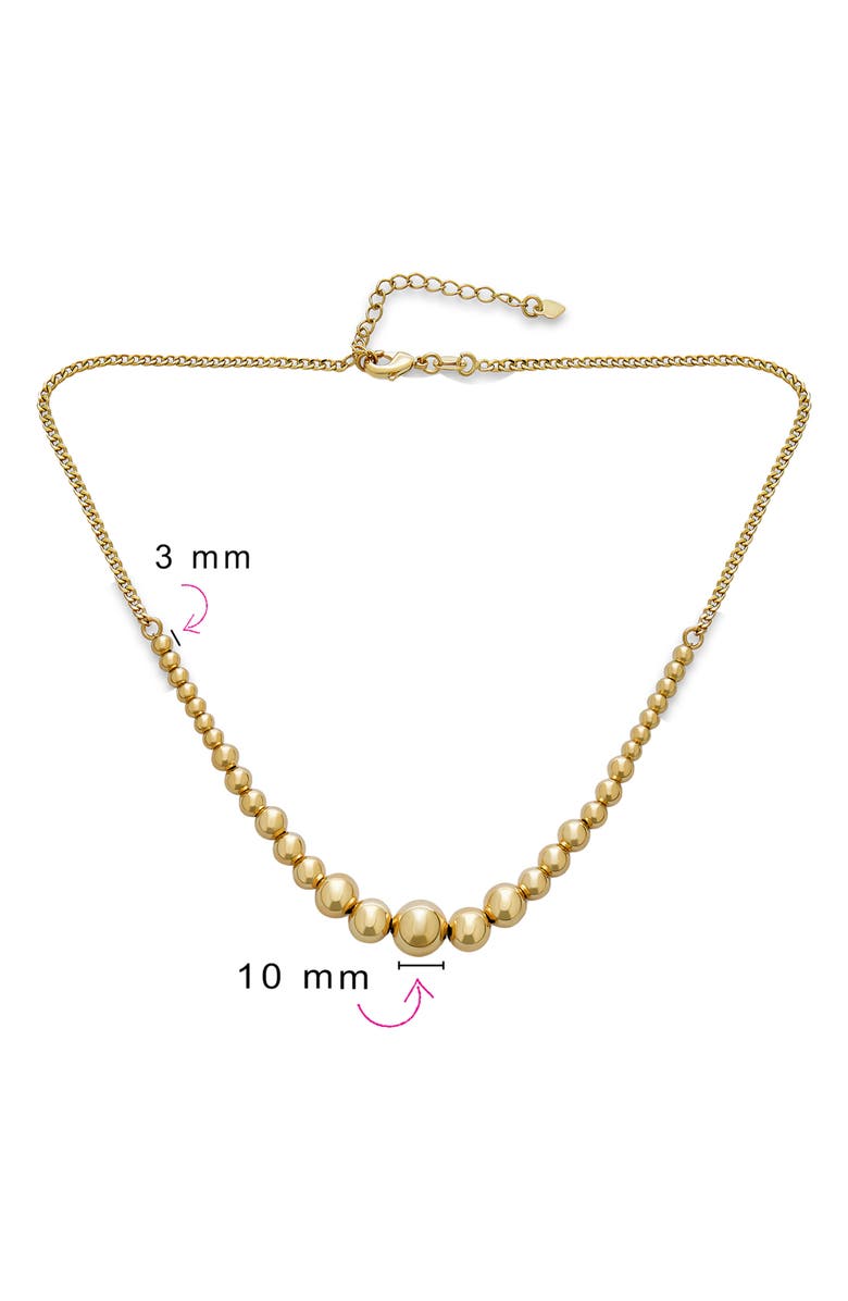 BLING JEWELRY Graduated Ball Choker Necklace, Alternate, color, Gold-Tone