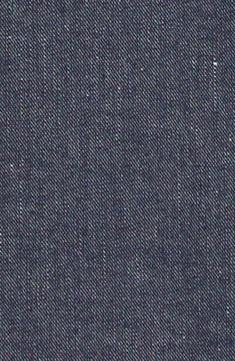 Marina Rinaldi Favilla Double Breasted Cotton & Linen Shirtdress, Alternate, color, Blue Jeans