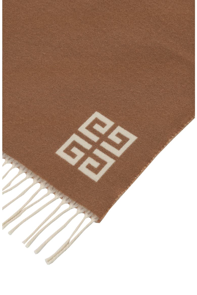 4G Reversible Wool Scarf, Alternate, color, DARK BEIGE