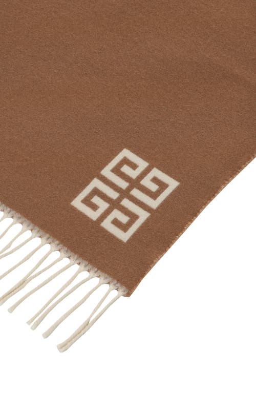 Givenchy 4g Reversible Wool Scarf In Neutral