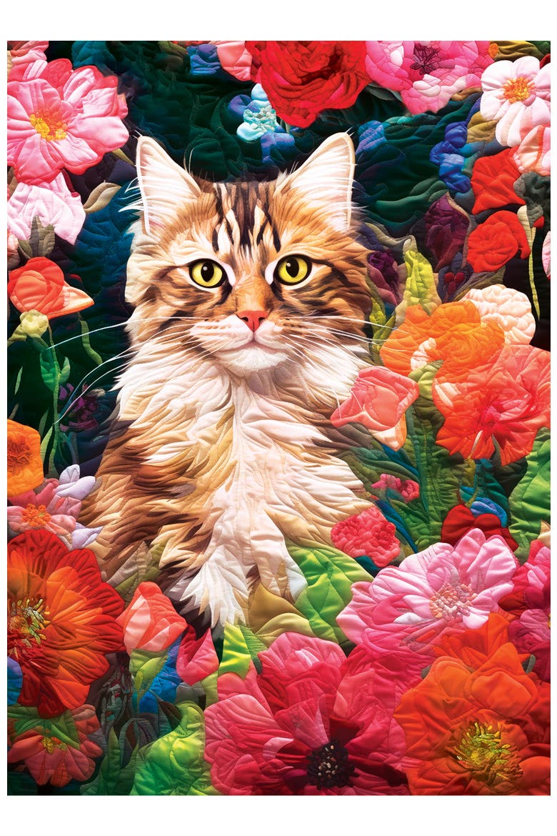 Flower Garden Hiding 1000 Piece Puzzle, Alternate, color, Multicolor