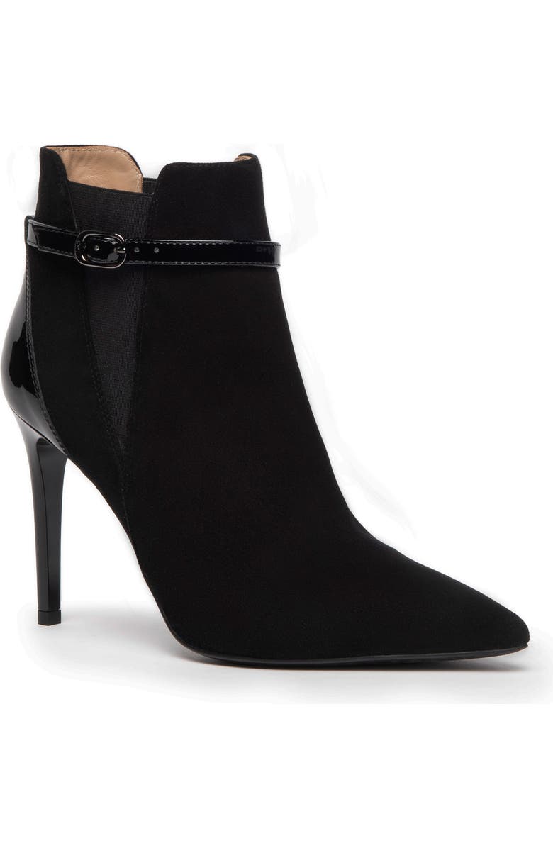 NeroGiardini Pointed Toe Buckle Bootie, Main, color,