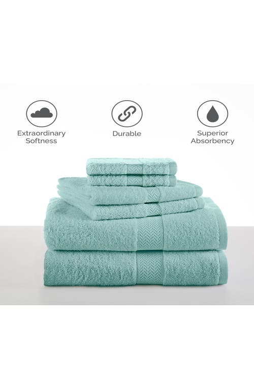 Martex Ringspun 6-piece Bath Towel Set In Beach Glass
