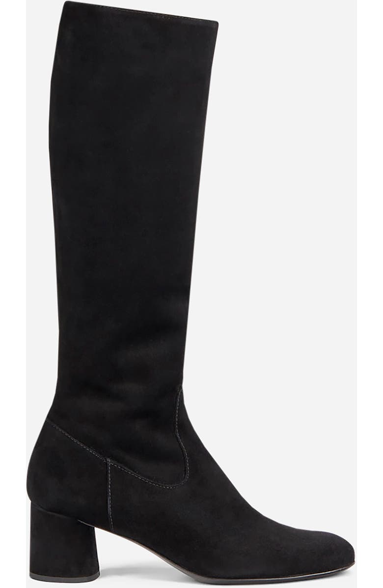 AGL Lorette Water Resistant Velour Boot With Heel, Main, color, Black