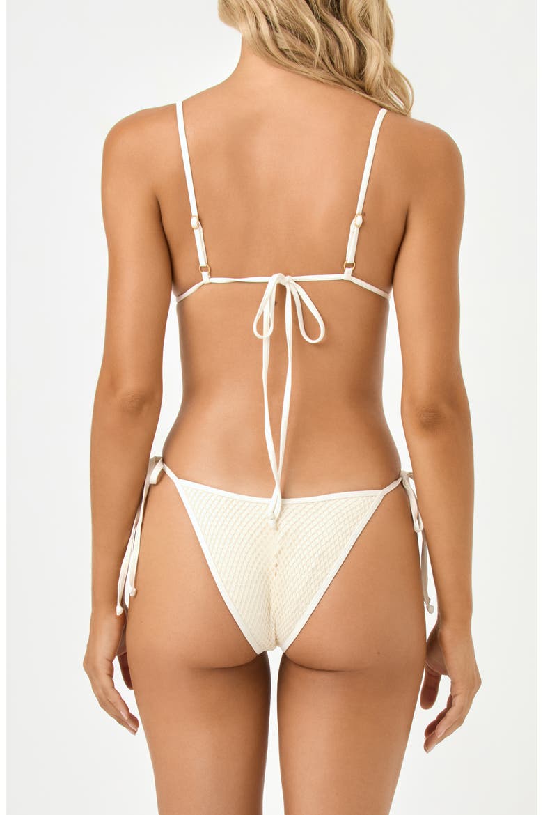 Catching Up Crochet One Piece Monokini Swimsuit, Alternate, color, CREAM