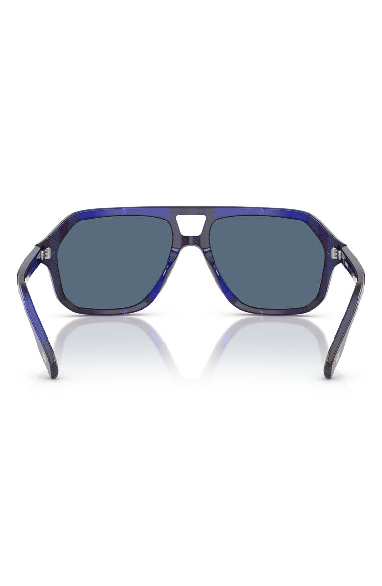 Burberry Kids' 50mm Irregular Sunglasses, Alternate, color, Check Blue / Dark Blue