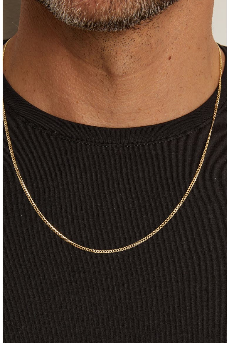 Cuban Chain Necklace, Alternate, color, Yellow Gold Vermeil