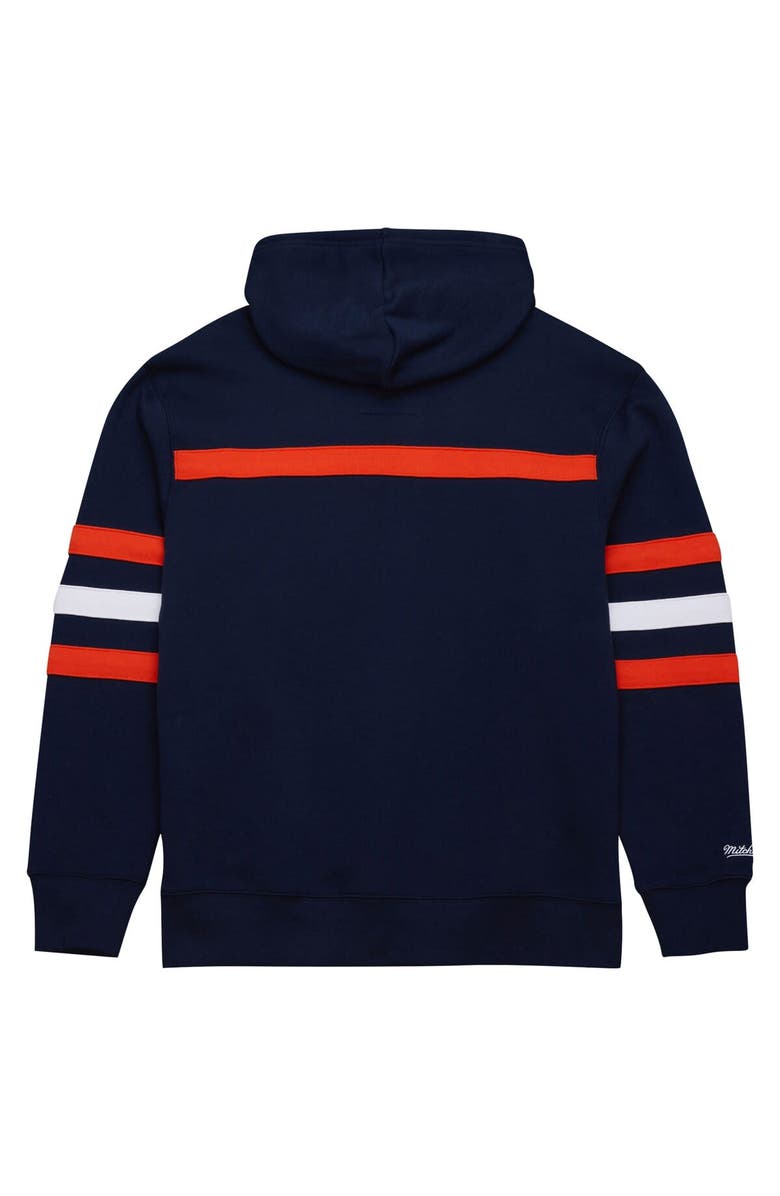 Mitchell & Ness Men's  Navy Chicago Bears Vintage Logo Head Coach Fleece Pullover Hoodie, Alternate, color, 
