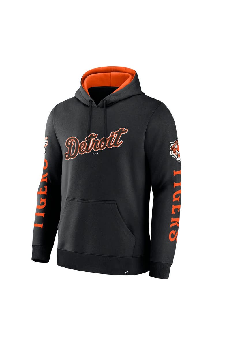 FANATICS Men's Fanatics  Black Detroit Tigers Big City Legacy Fleece Pullover Hoodie, Alternate, color, 