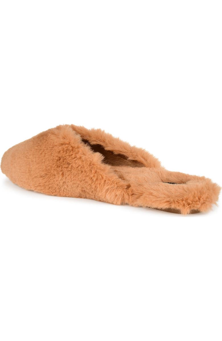 Journee Collection JOURNEE Sundown Faux Fur Slipper, Alternate, color, Camel
