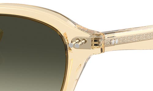 Oliver Peoples Eyles Round-frame Sunglasses In Yellow Beige/g-15 Gradient