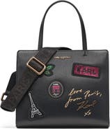 KARL LAGERFELD PARIS Maybelle Pins+Rhinestones Satchel