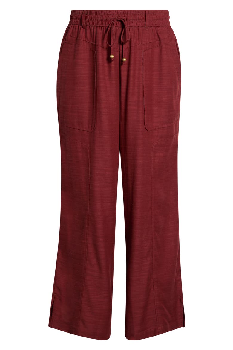 Skyrise Drawstring Pants, Alternate, color, FIRED BRICK