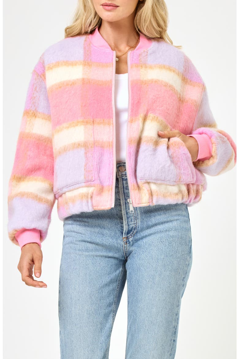 Quinn Plaid Bomber Jacket, Main, color, POINT DUME PLAID