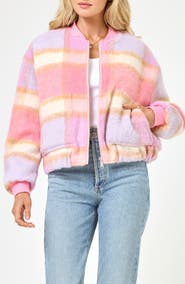 LSPACE Quinn Plaid Bomber Jacket