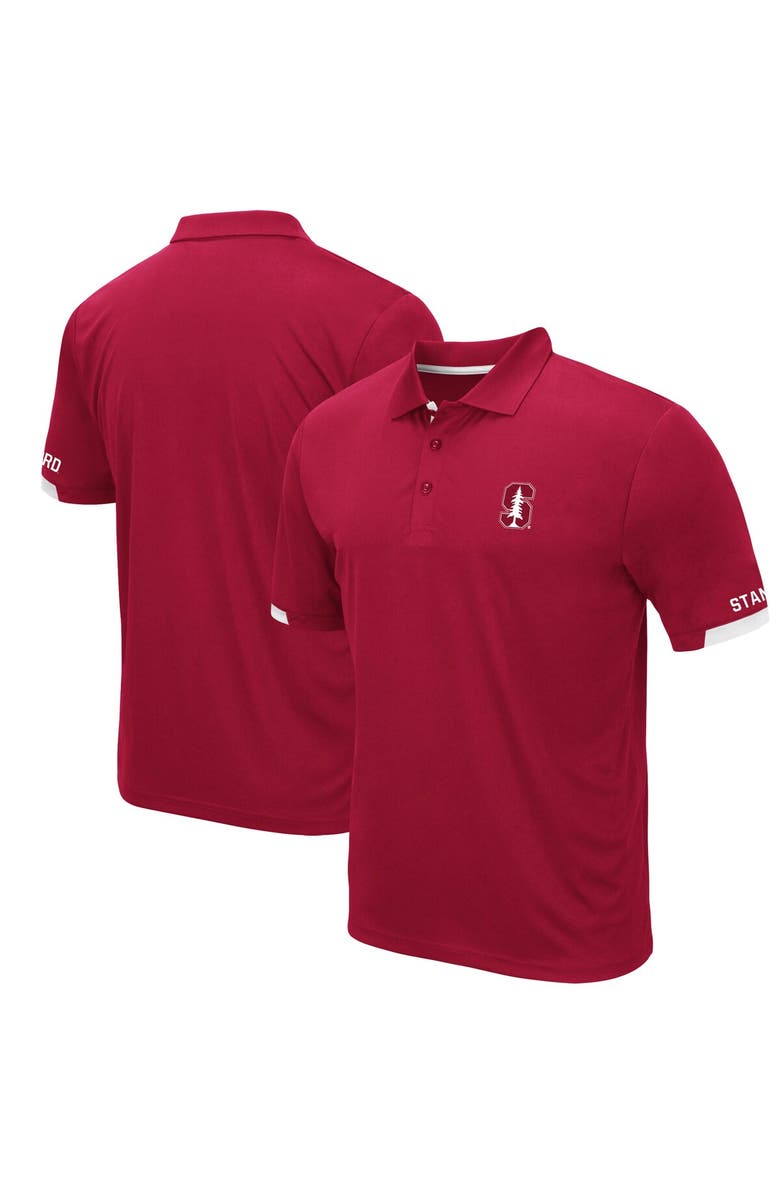 COLOSSEUM Men's Colosseum Cardinal Stanford Cardinal Santry Lightweight Polo, Main, color, Cardinal